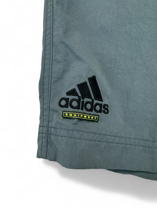 Vintage Adidas Shorts 90s ClimaShell Cargo Nylon Grau/Blau M