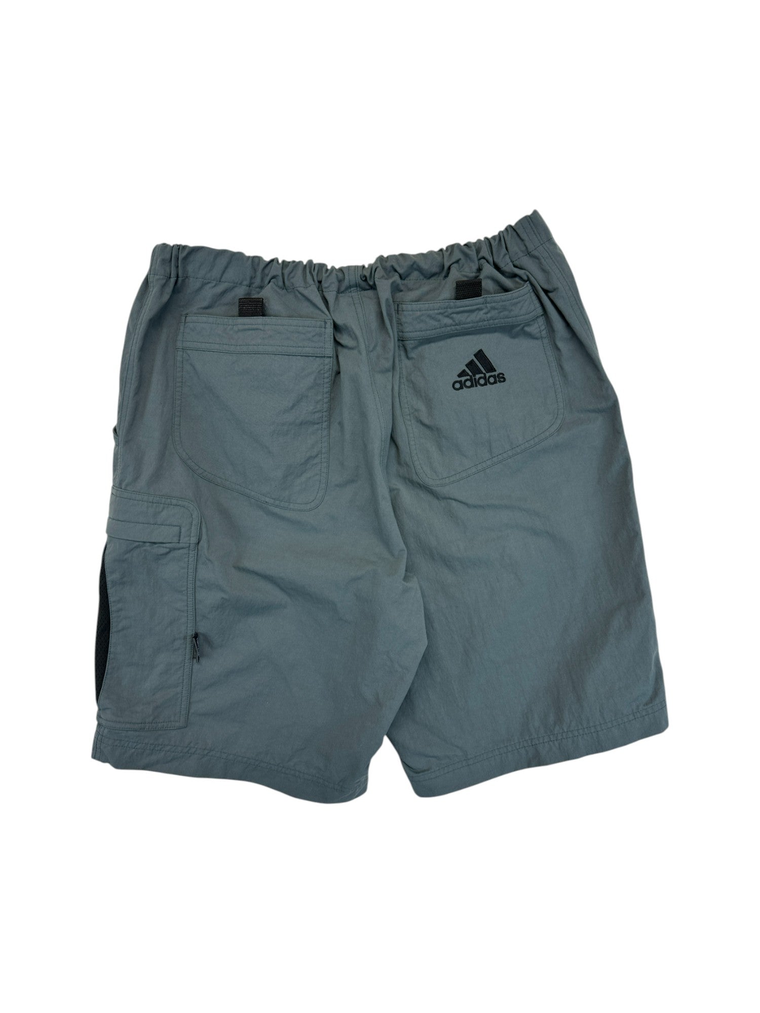 Vintage Adidas Shorts 90s ClimaShell Cargo Nylon Grau/Blau M