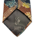 Vintage Kenzo Krawatte 90s Floral Print Wolle&Seide Bunt