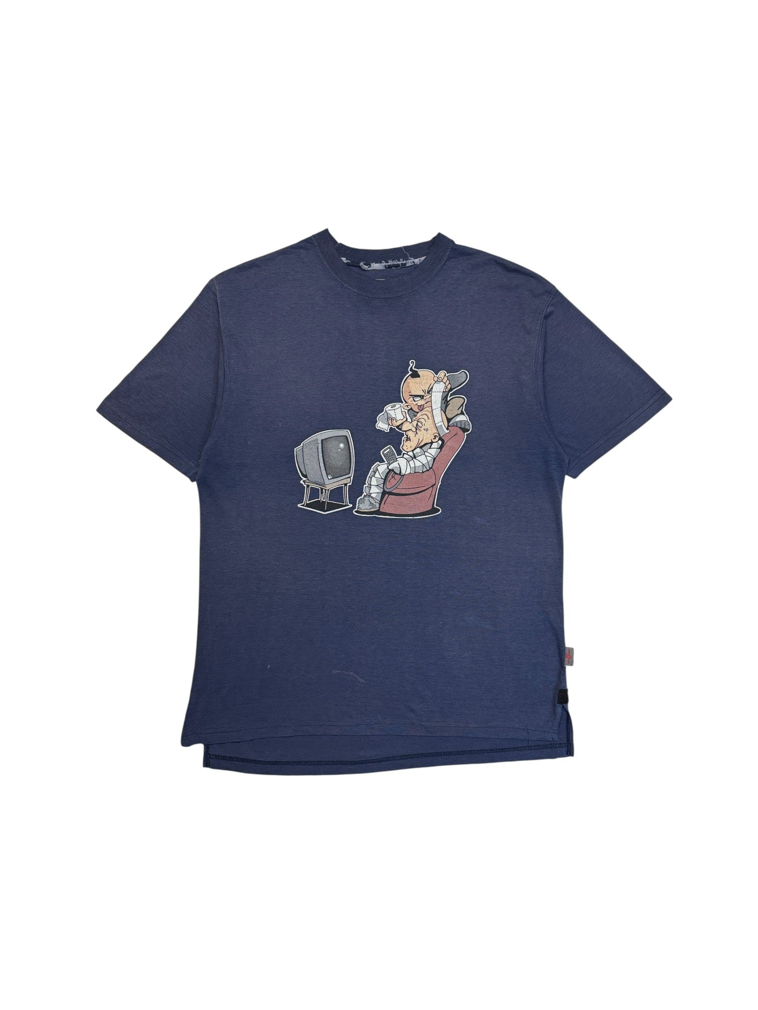 00s Bad+Mad Shirt "Real Mummy" Dunkelblau M - RareRags