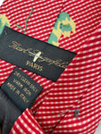 Vintage Karl Lagerfeld Krawatte 90s Made In Italy Seide Floral Print Rot