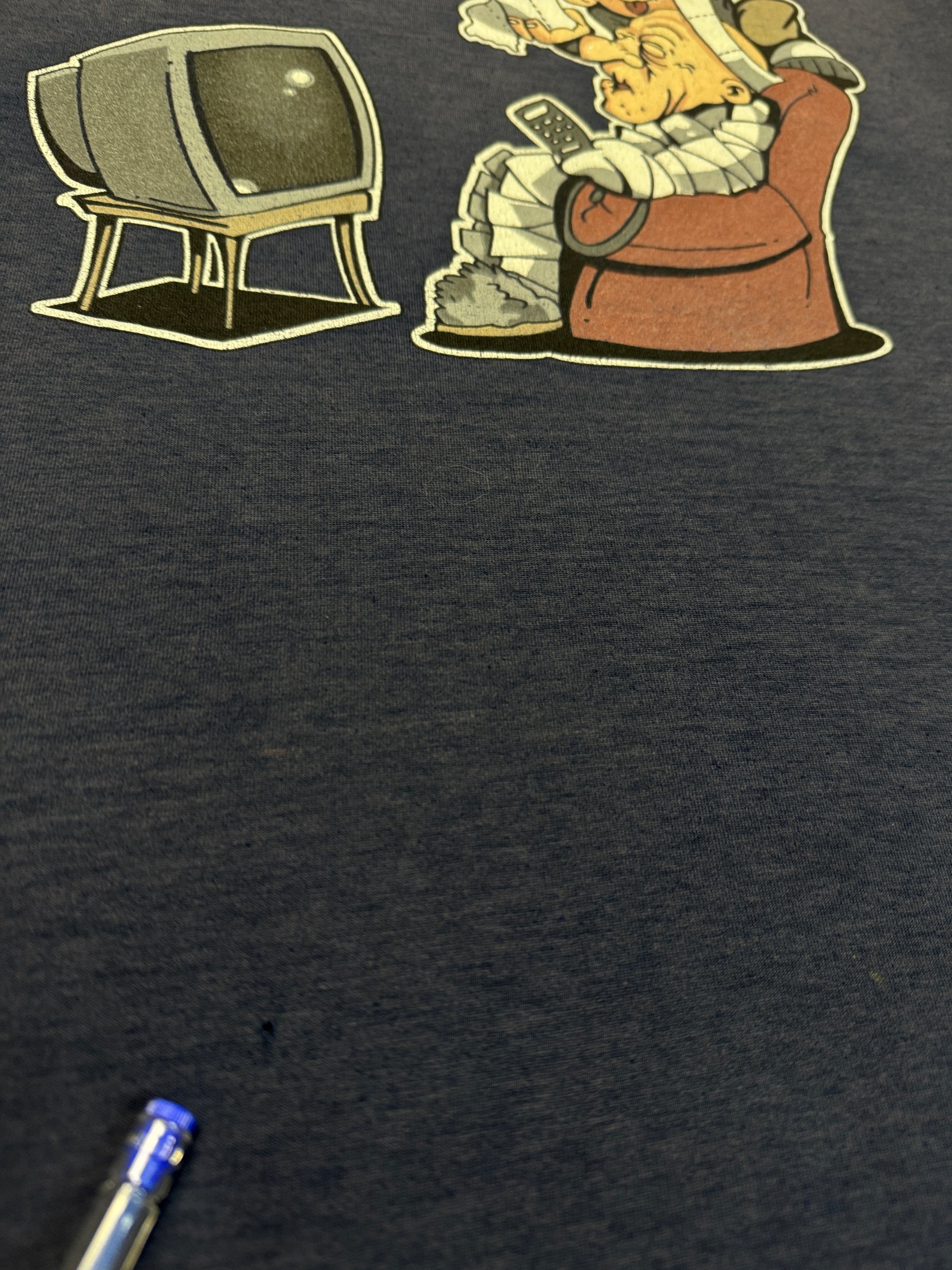 00s Bad+Mad Shirt "Real Mummy" Dunkelblau M - RareRags