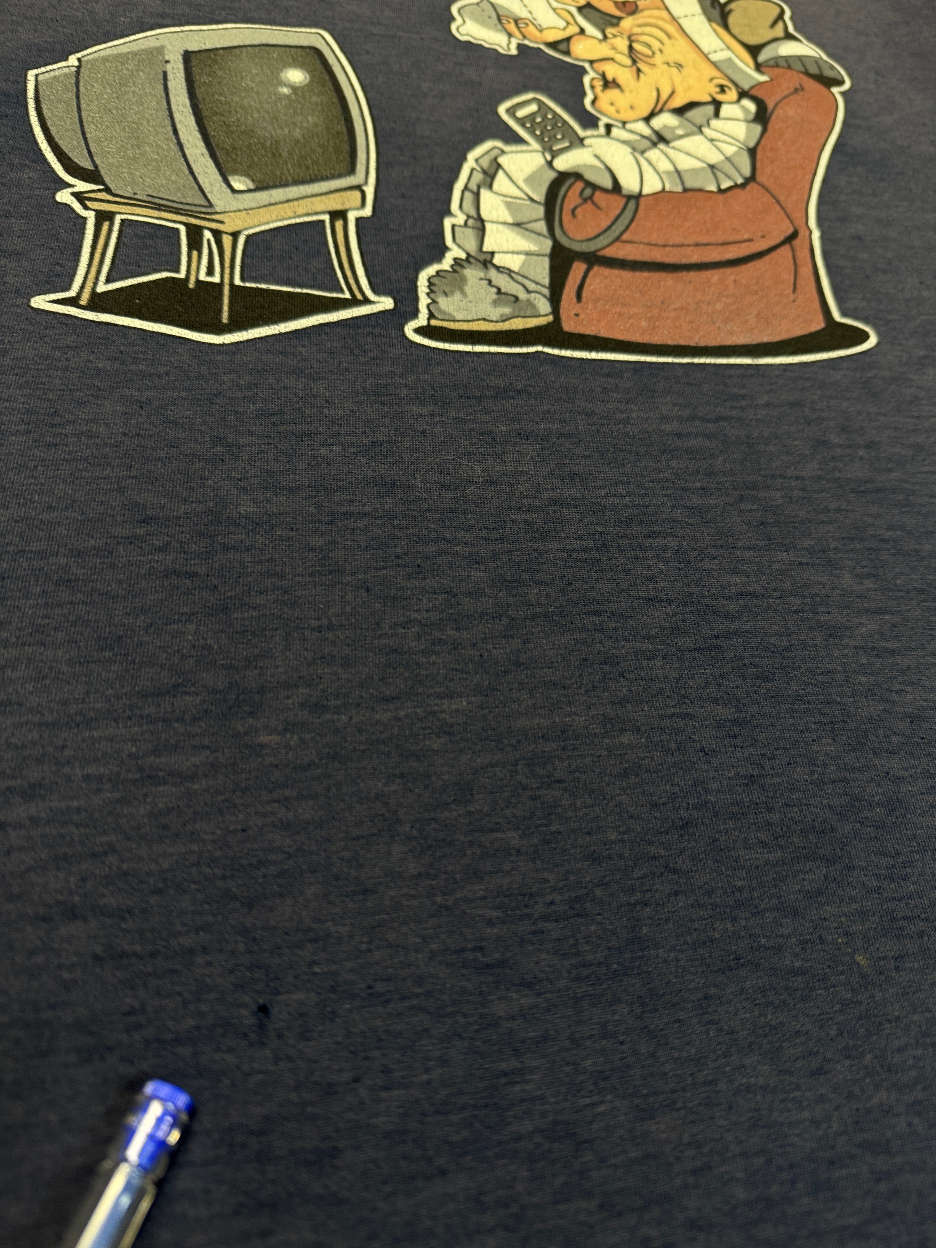 00s Bad+Mad Shirt "Real Mummy" Dunkelblau M - RareRags