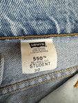 Vintage Levis Shorts 1995 550 Orange Tab Made In USA Blau W30
