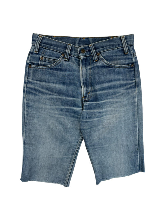 Vintage Levis Shorts 1977 Orange Tab 505 Talon-42-Zip Blau W31