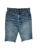Vintage Levis Shorts 1977 Orange Tab 505 Talon-42-Zip Blau W31