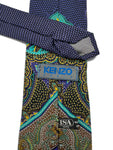 Vintage Kenzo Krawatte 90s Seide Made In Italy Abstract Paisley Bunt