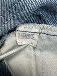 Vintage Levis Shorts 1977 Orange Tab 505 Talon-42-Zip Blau W31
