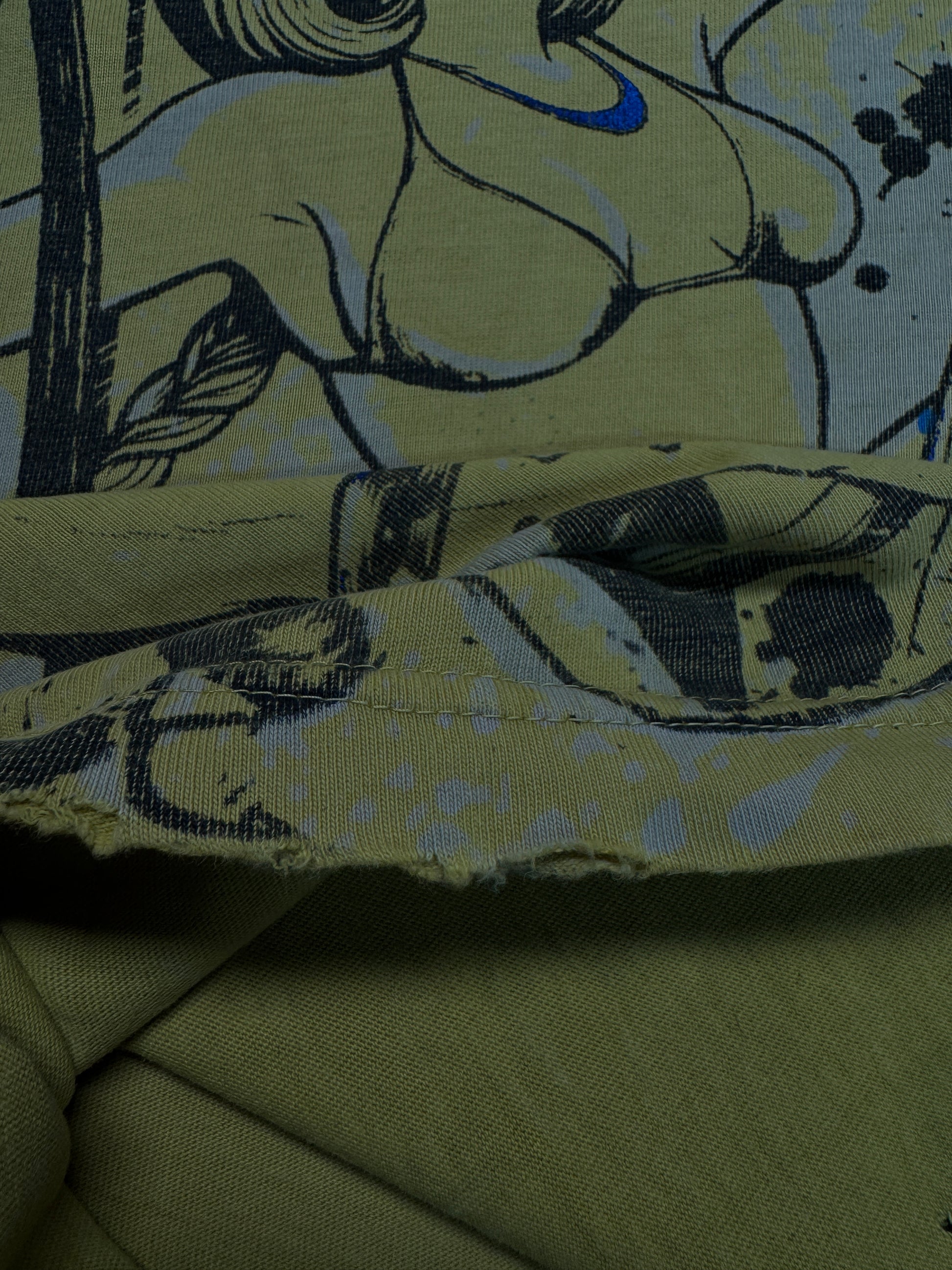 00s Ecko Unltd. Shirt "Crush Kill Destroy" Trashed Gelb M-L - RareRags