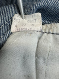Vintage Levis Shorts 1977 Orange Tab 505 Talon-42-Zip Blau W31