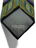 Vintage Kenzo Krawatte 90s Seide Made In Italy Abstract Paisley Bunt