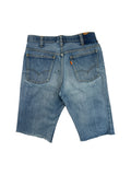 Vintage Levis Shorts 1977 Orange Tab 505 Talon-42-Zip Blau W31