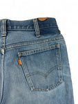 Vintage Levis Shorts 1977 Orange Tab 505 Talon-42-Zip Blau W31