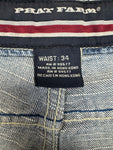 Vintage Phat Farm Jorts 90s Y2K Baggy Made In Hong Kong Dunkelblau W34