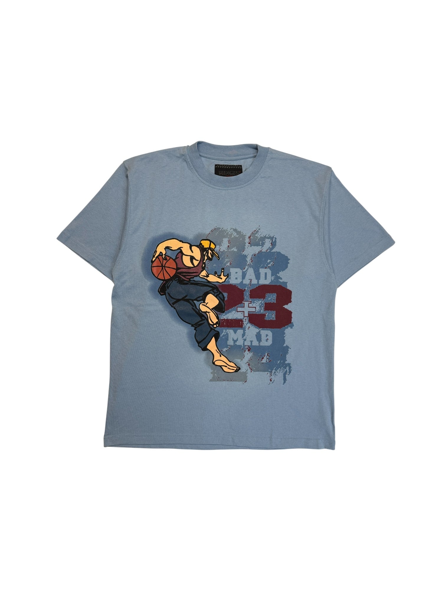 00s Bad+Mad Shirt Basketball Hellblau M - RareRags