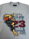 00s Bad+Mad Shirt Basketball Hellblau M - RareRags