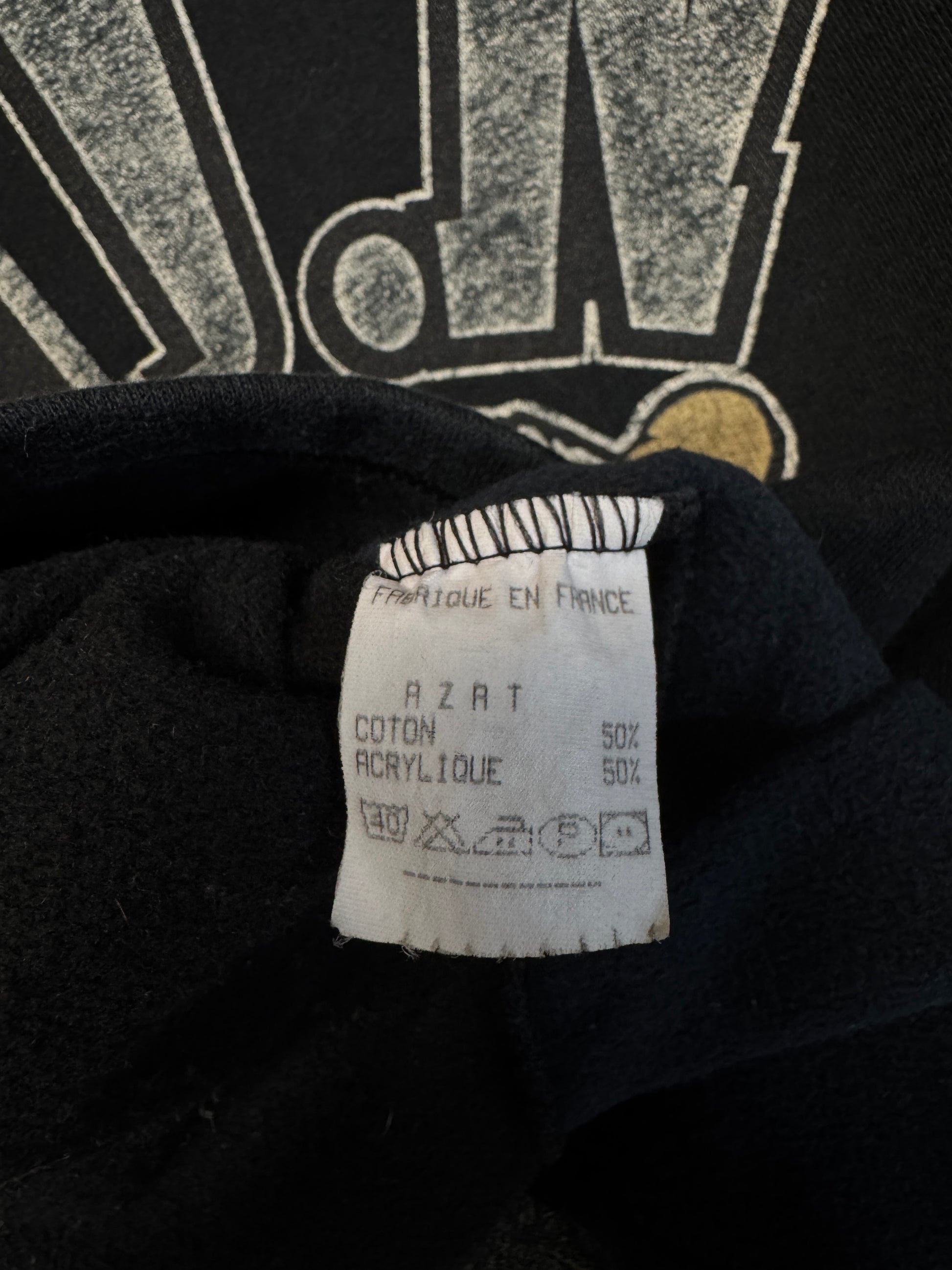 90s Brownie USA Sweater "Gun Street" Made In France Schwarz S-M - RareRags