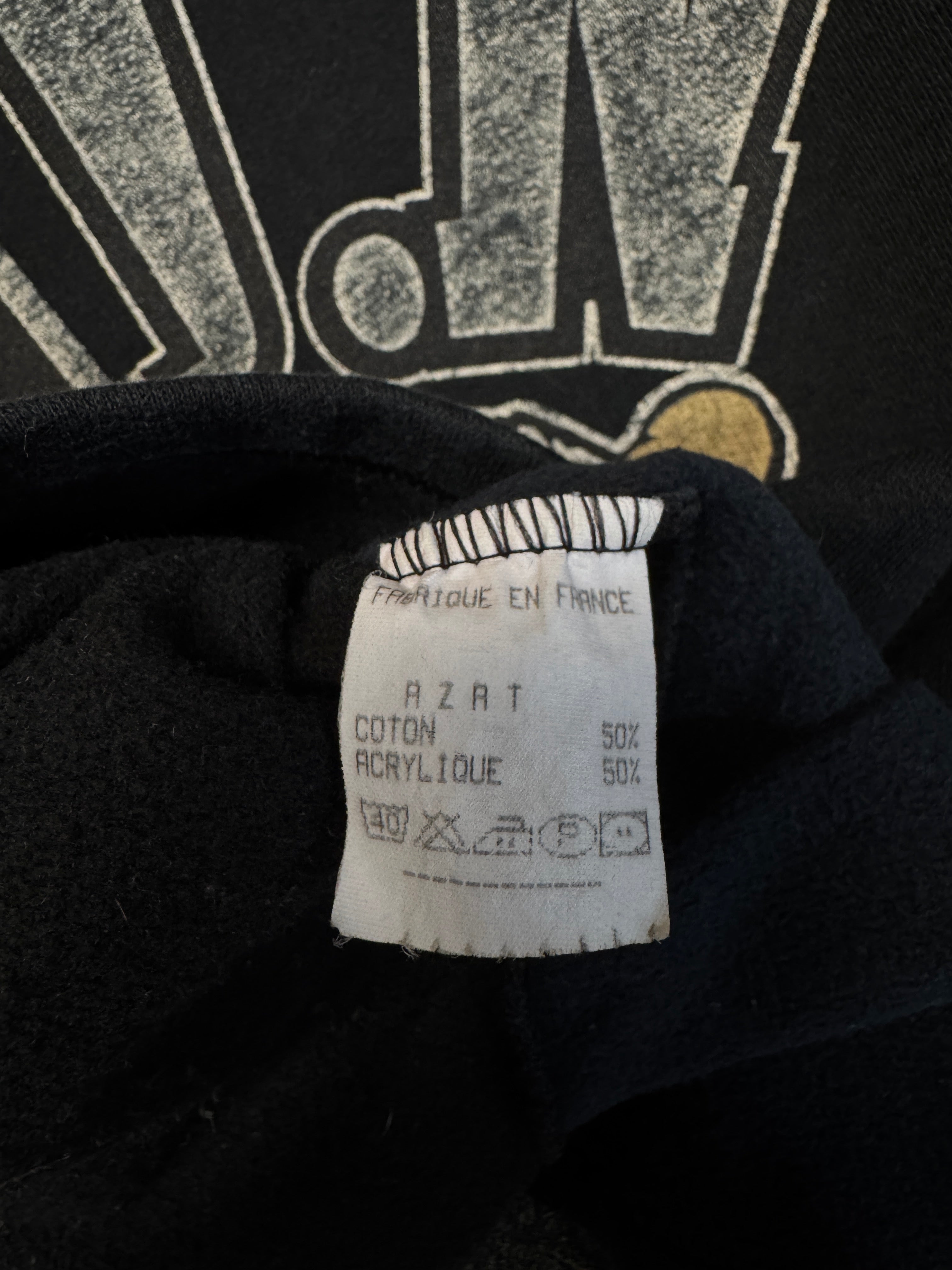 90s Brownie USA Sweater "Gun Street" Made In France Schwarz S-M - RareRags