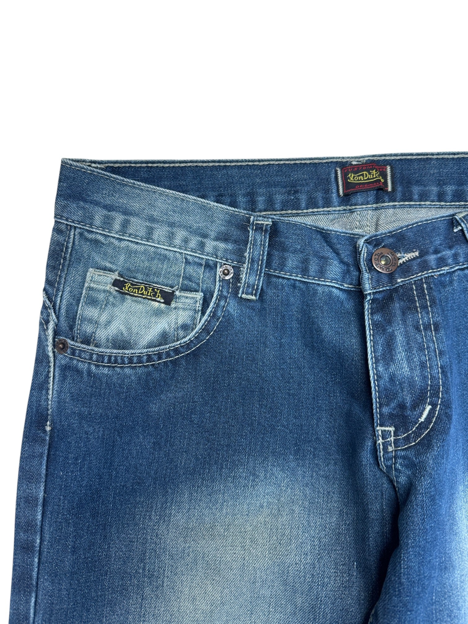 00s Von Dutch Jeans Low Waist Blau 31 - RareRags