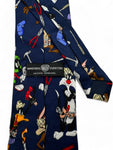 Vintage Warner Bros. Krawatte 1998 Looney Tunes Made In Korea Seide Dunkelblau