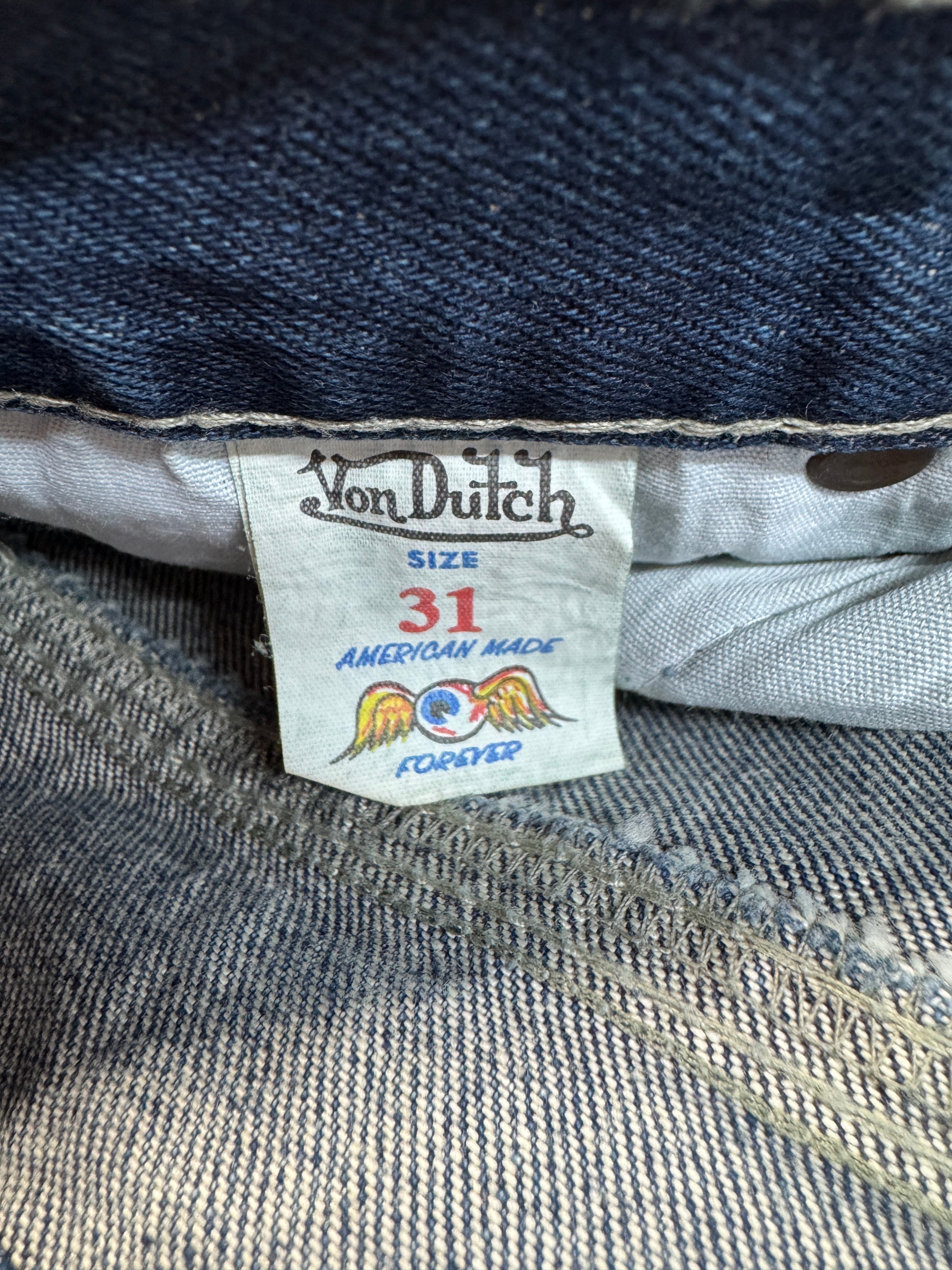 00s Von Dutch Jeans Low Waist Blau 31 - RareRags