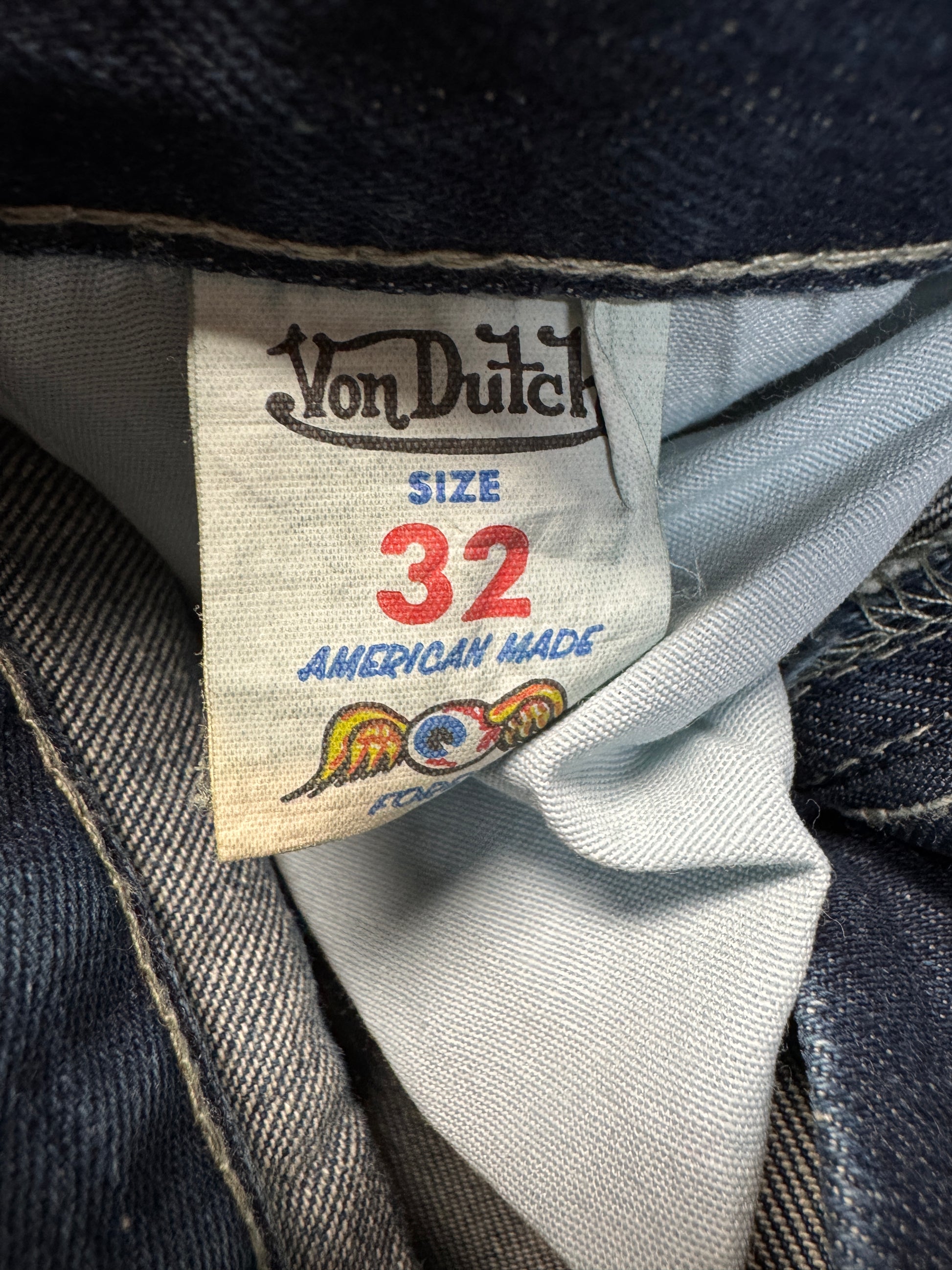 00s Von Dutch Jeans Low Waist Blau 32 - RareRags