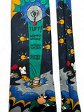 Vintage Mickey Unlimited Krawatte Micky Maus x Kater Karlo Bunt