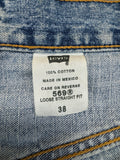 Levis Shorts 2016 569 Loose Straight Fit Blau 38