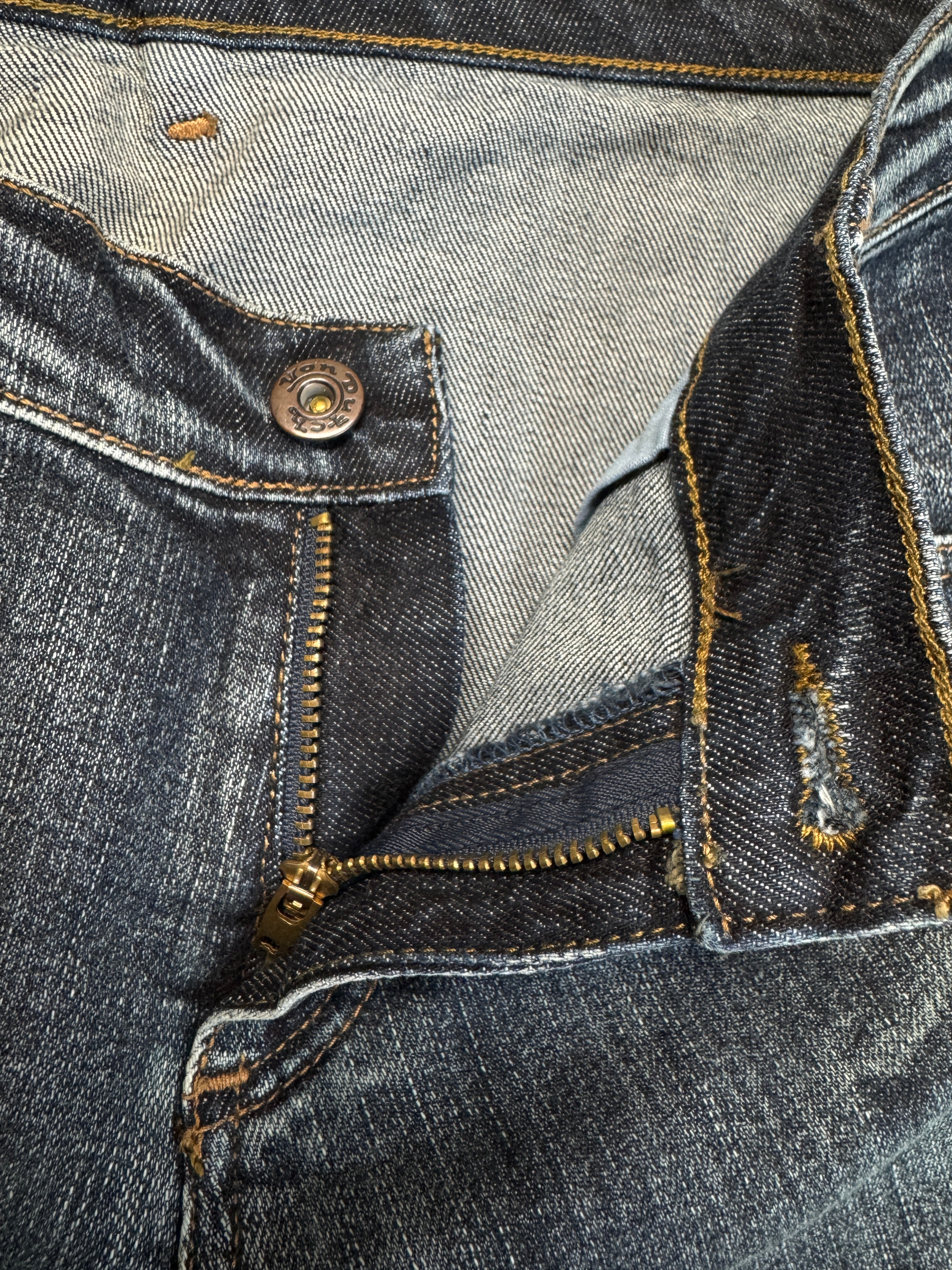 00s Von Dutch Hose Low Waist Dunkelblau 30 - RareRags