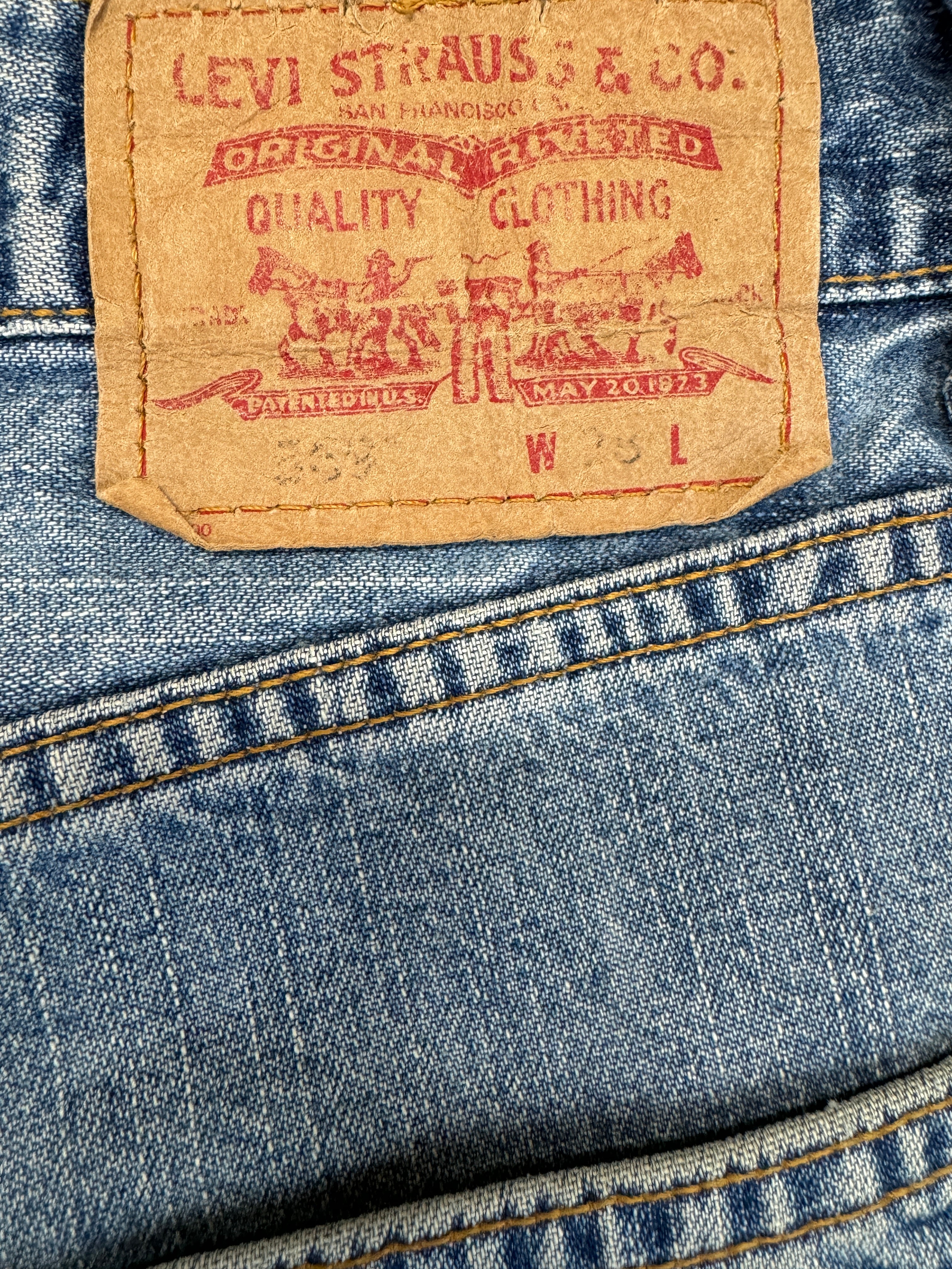 Levis Shorts 2016 569 Loose Straight Fit Blau 38