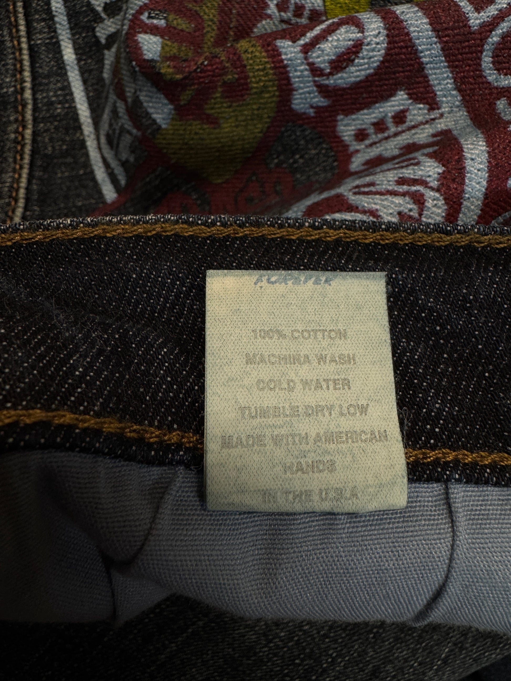 00s Von Dutch Hose Low Waist Dunkelblau 30 - RareRags
