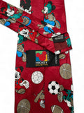 Vintage Mickey Unlimited Krawatte Micky Maus x Sportarten Rot