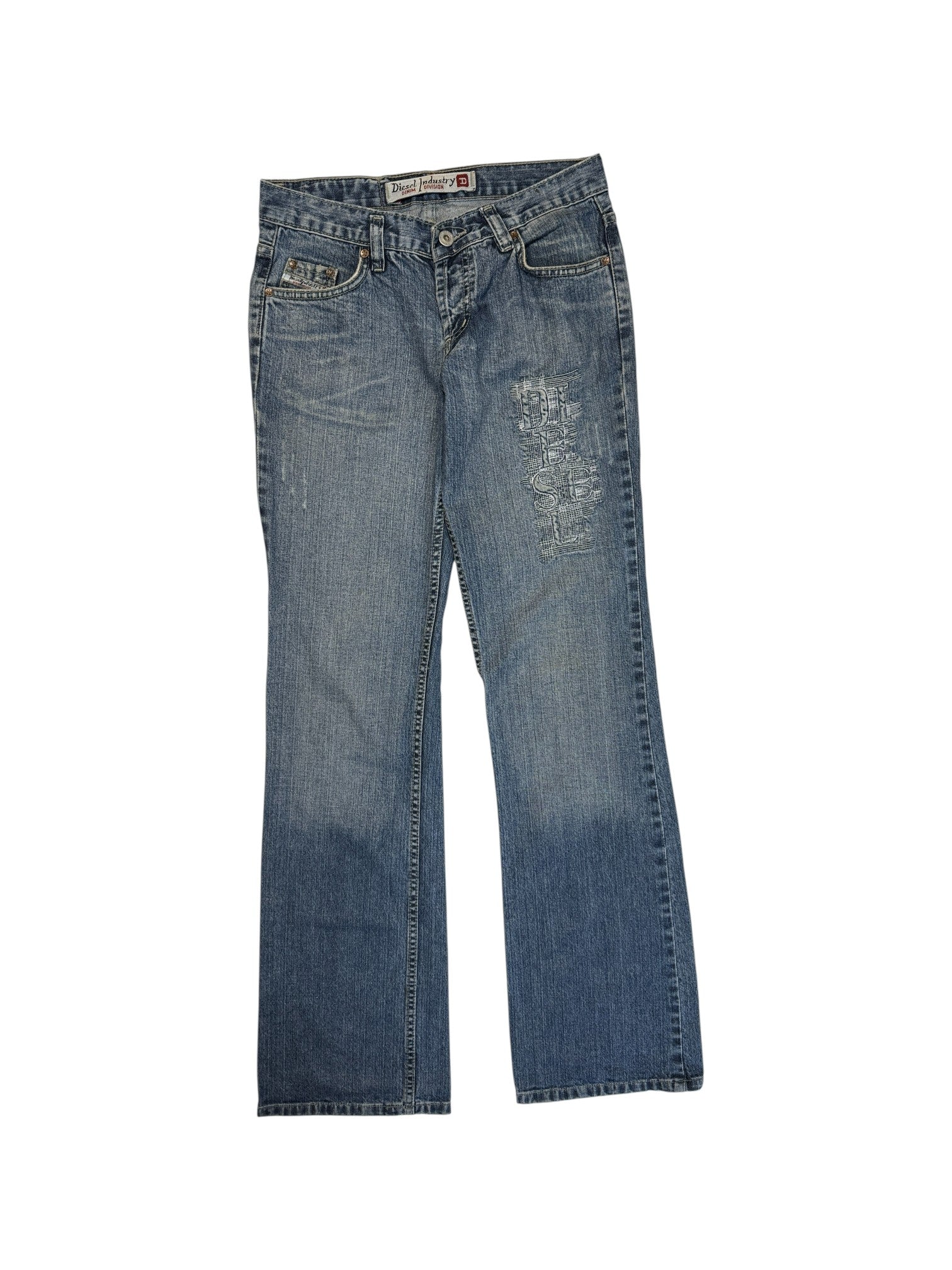 00s Diesel Jeans Low Waist Made In Italy Hellblau 29 - RareRags