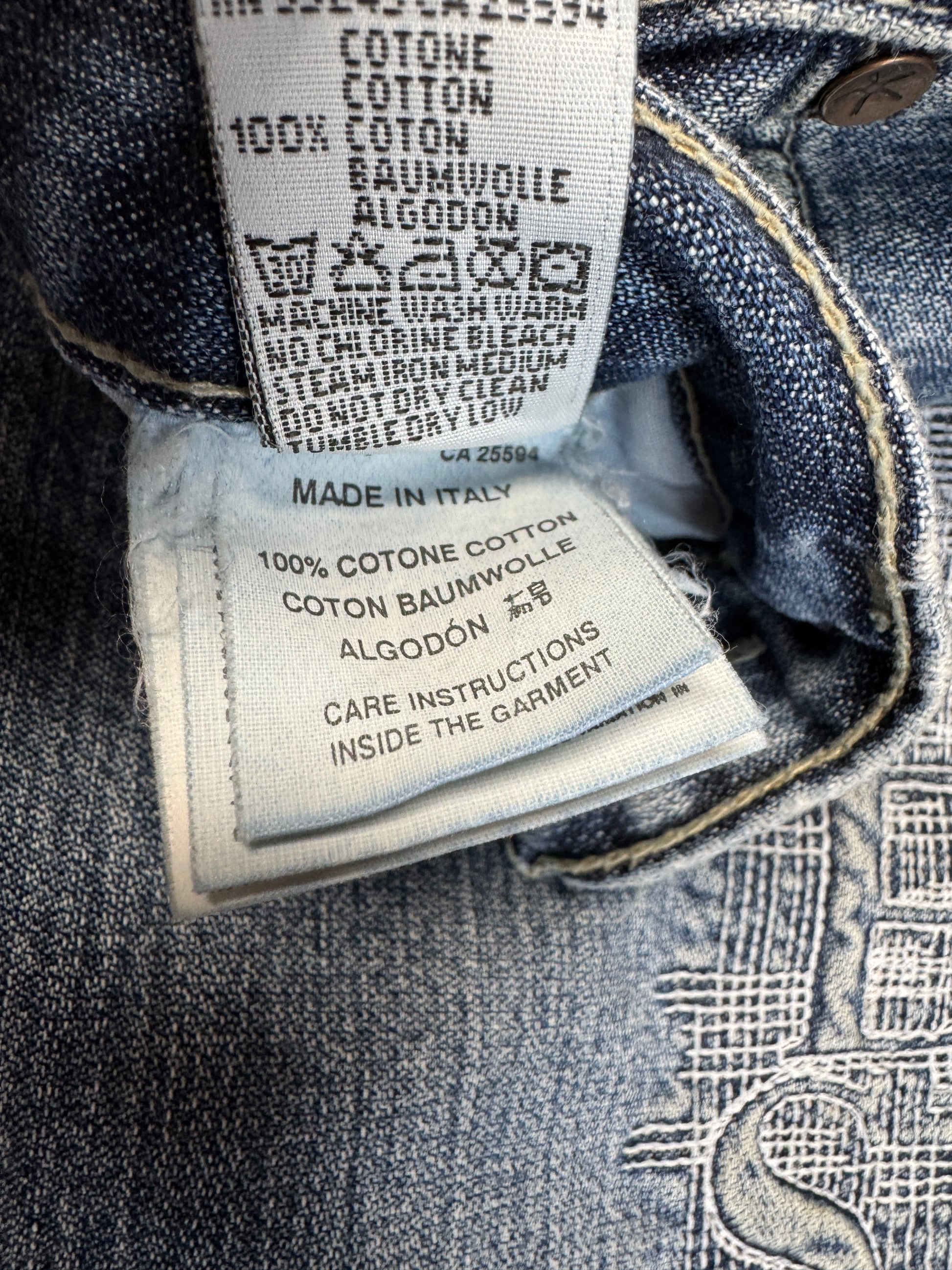 00s Diesel Jeans Low Waist Made In Italy Hellblau 29 - RareRags