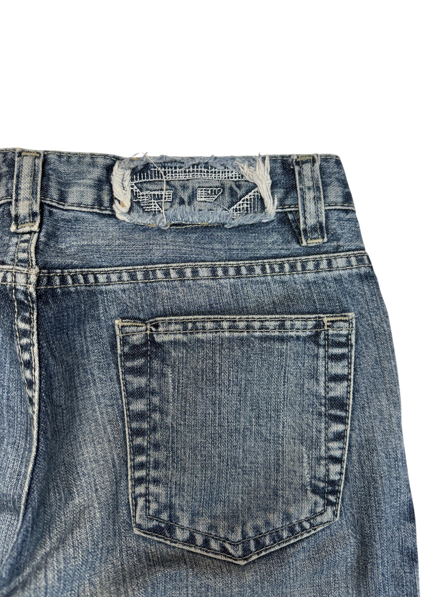 00s Diesel Jeans Low Waist Made In Italy Hellblau 29 - RareRags