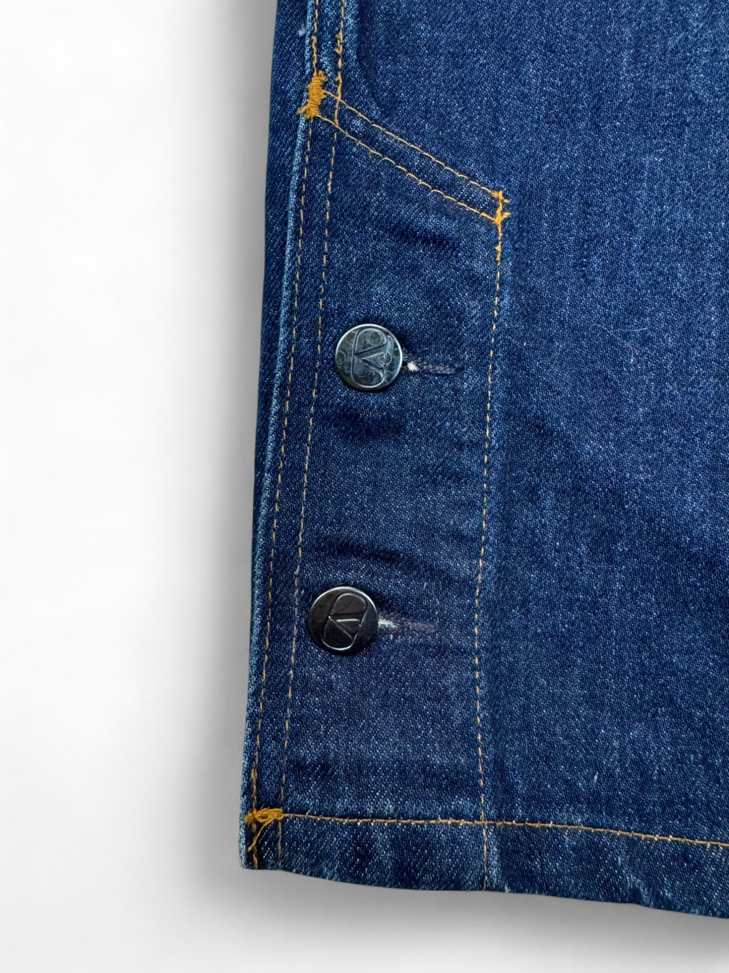 Vintage Valentino Jeansrock Made In Italy Blau 30