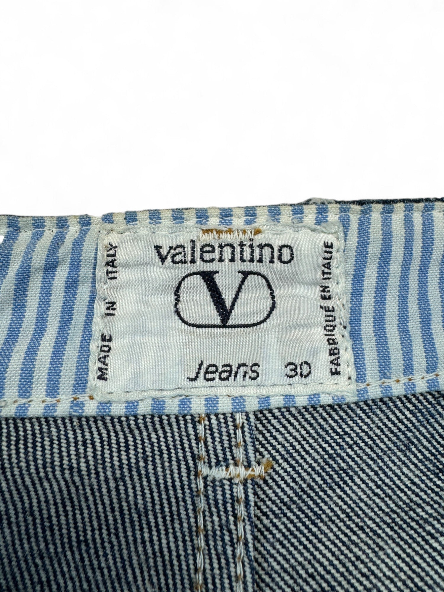 Vintage Valentino Jeansrock Made In Italy Blau 30