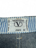 Vintage Valentino Jeansrock Made In Italy Blau 30