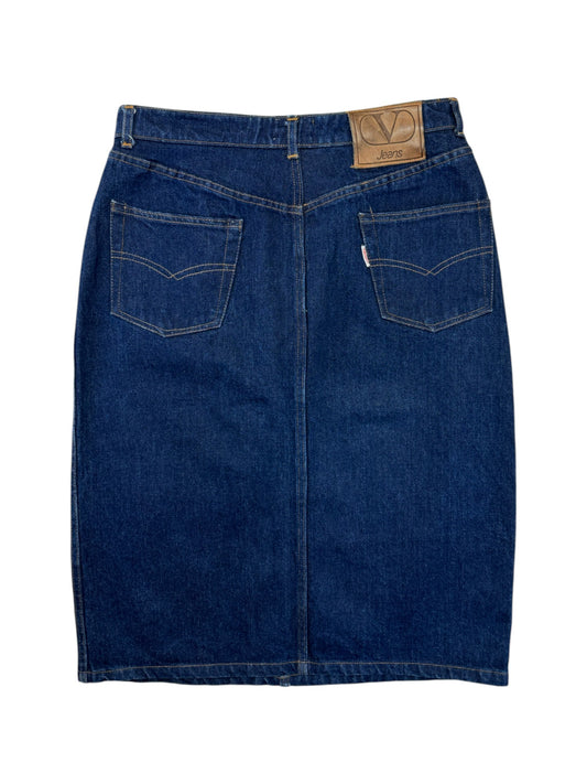 Vintage Valentino Jeansrock Made In Italy Blau 30
