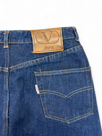 Vintage Valentino Jeansrock Made In Italy Blau 30