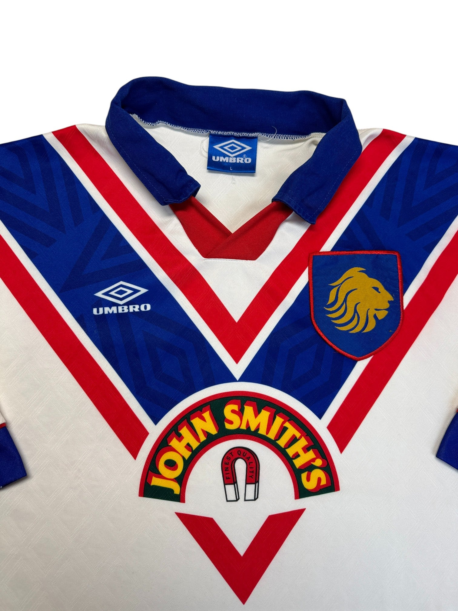 1993 Umbro Rugby Trikot Great Britain Lions Weiß Blau L - RareRags
