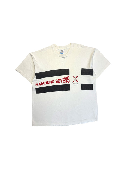 90s Screen Stars Shirt Hamburg Exiles R.F.C. Single Stitch Weiß XL - RareRags