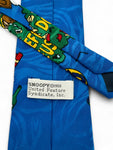Vintage Peanuts Krawatte 90s Snoopy "don't refuse to reuse" Blau