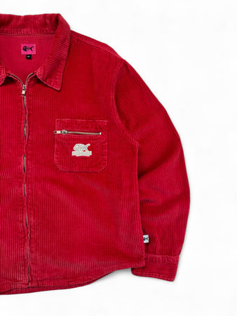 Vintage Fishbone Cordjacke/-hemd Rot XL