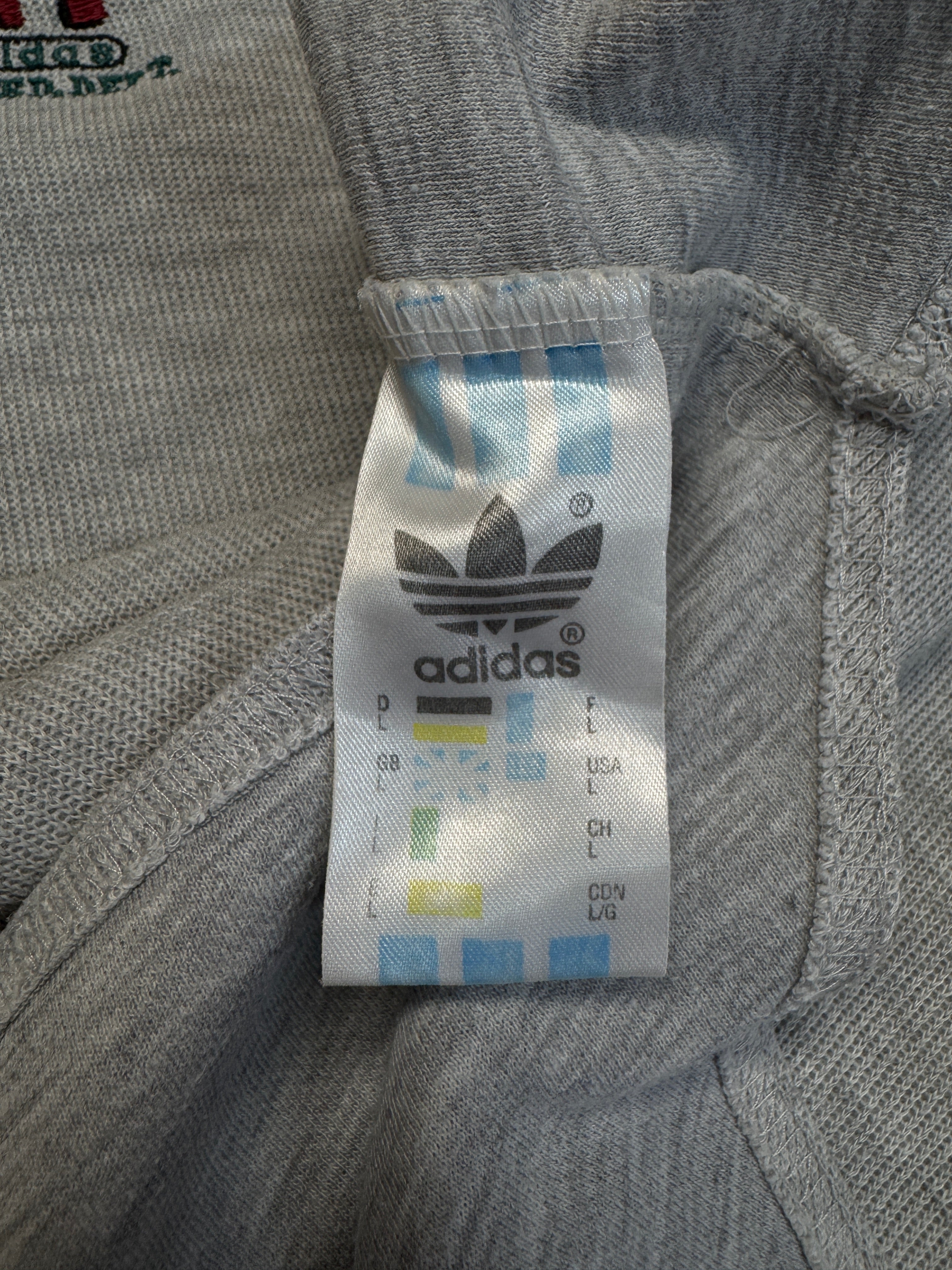 90s Adidas Training Tank Top Doppelripp Made In Singapore Grau L - RareRags