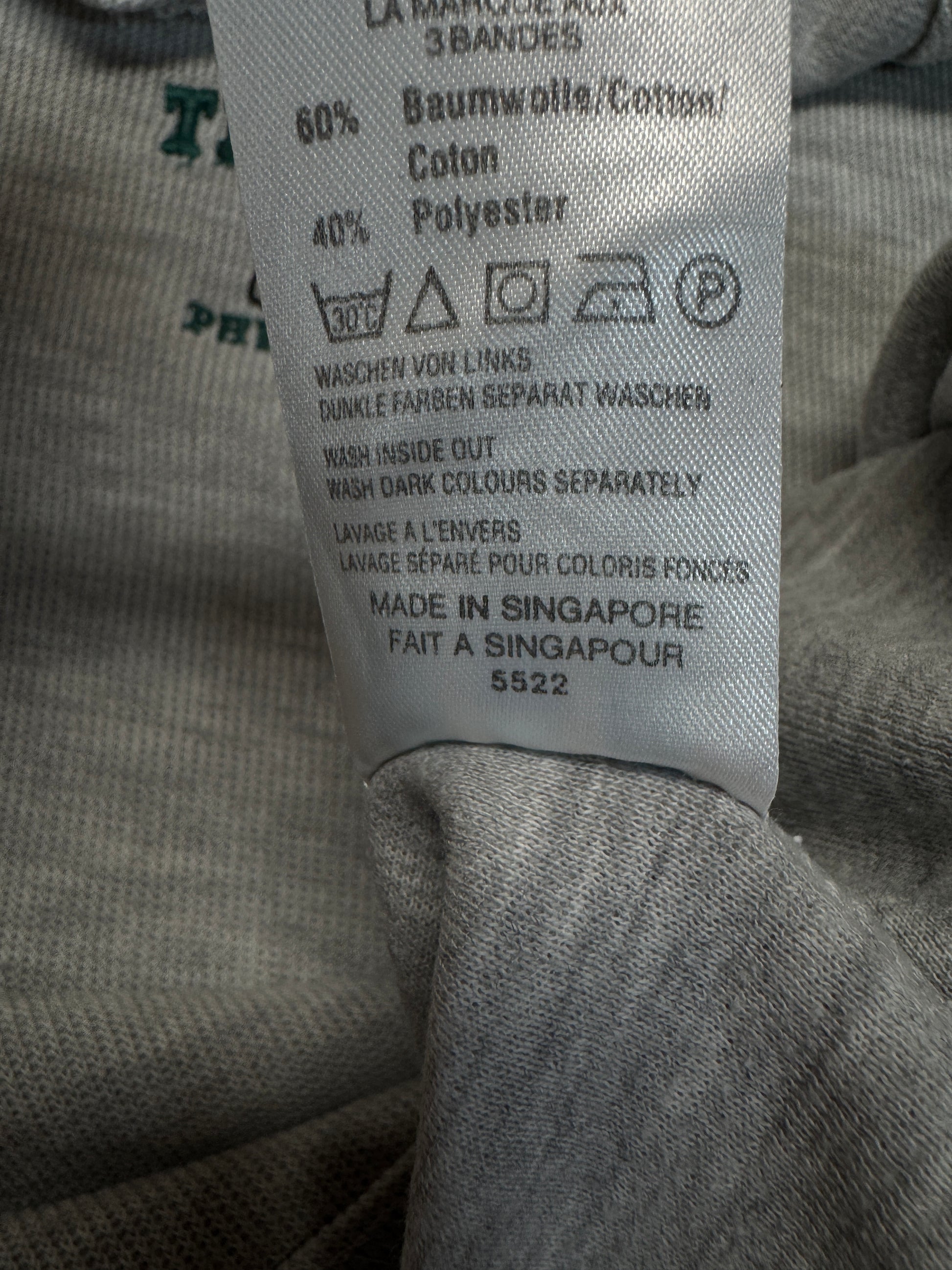 90s Adidas Training Tank Top Doppelripp Made In Singapore Grau L - RareRags