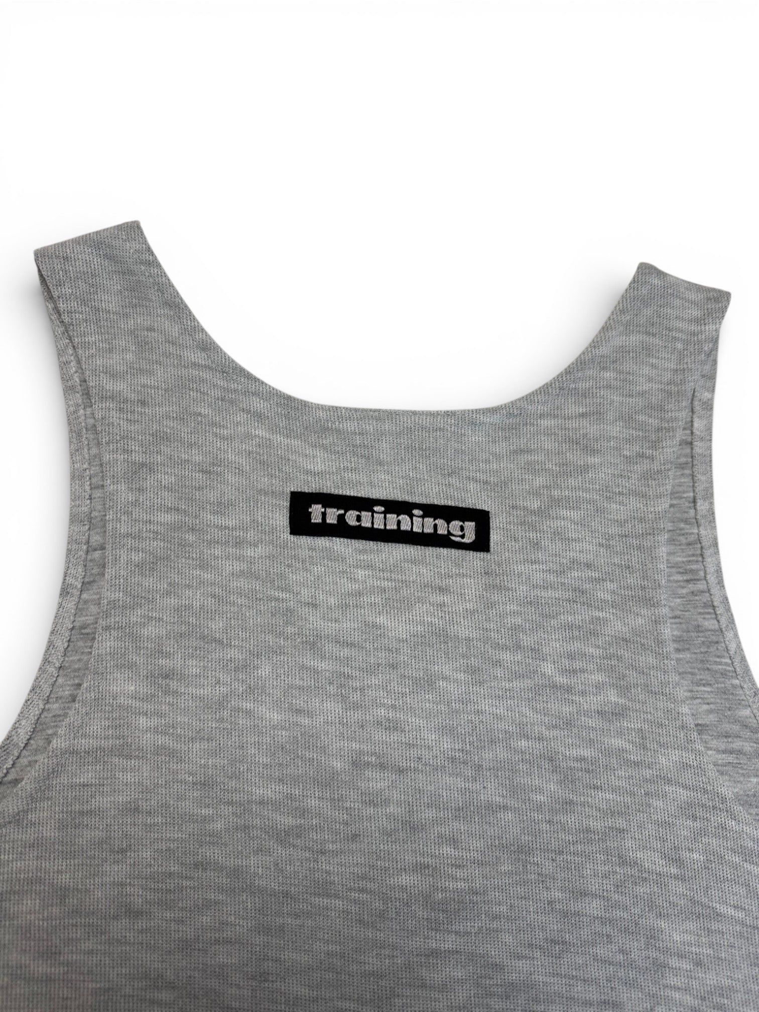 90s Adidas Training Tank Top Doppelripp Made In Singapore Grau L - RareRags
