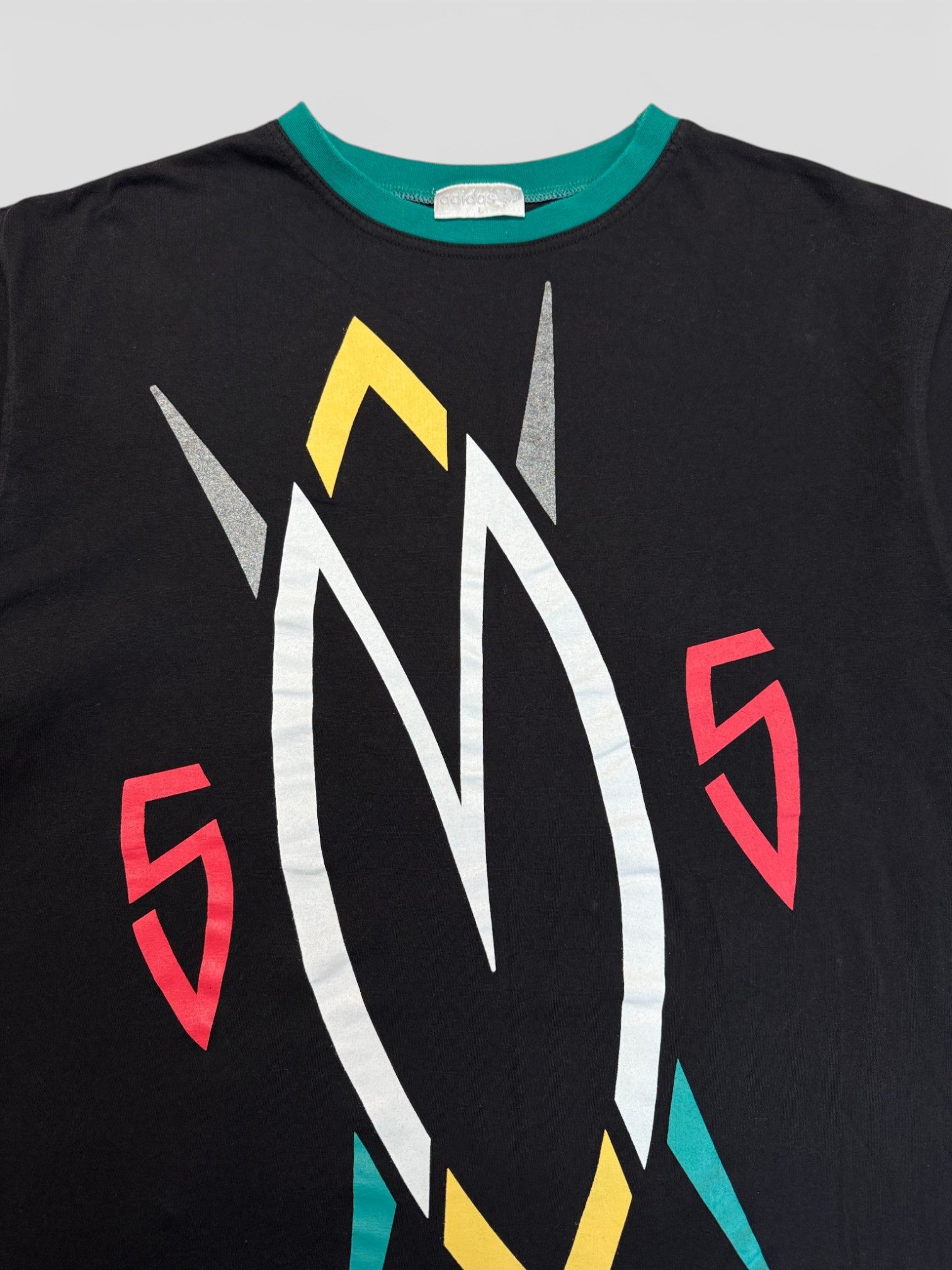 90s Adidas x Dikembe Mutombo Ringer Shirt Schwarz L - RareRags