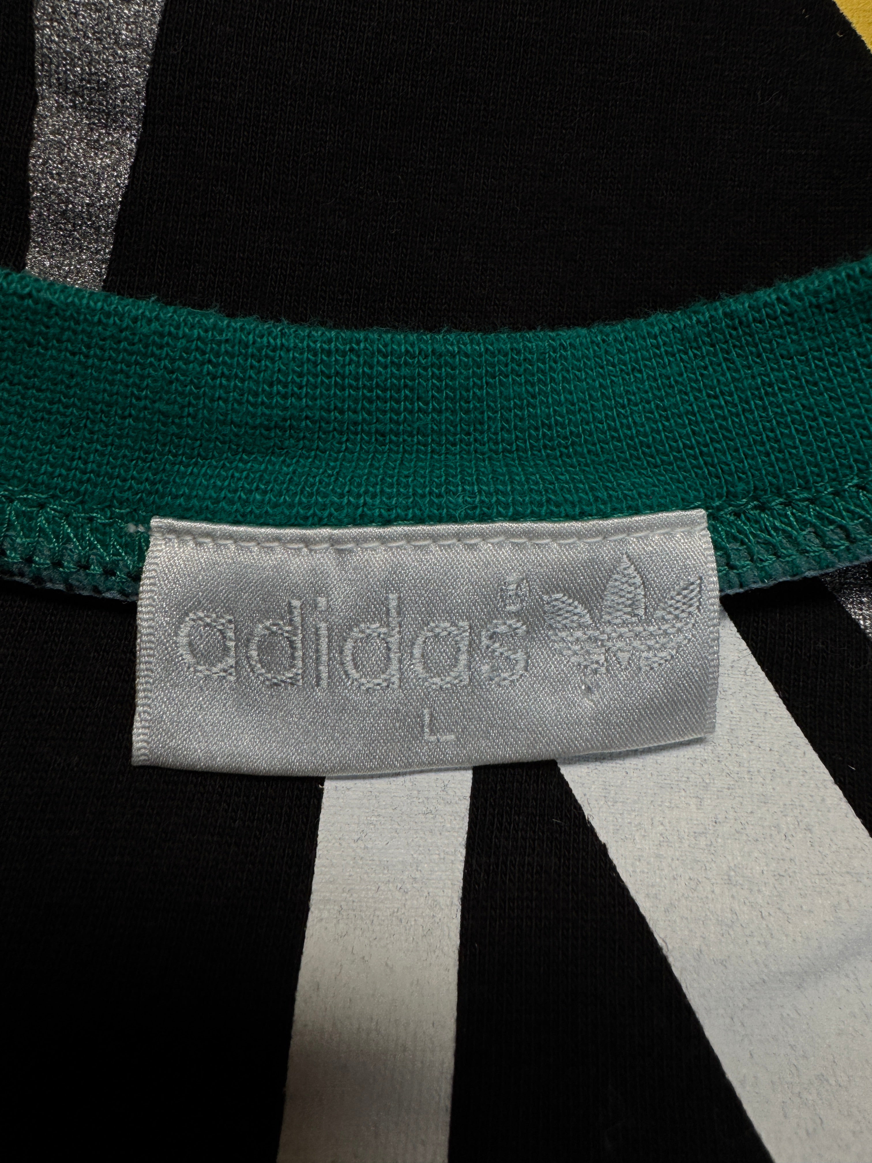 90s Adidas x Dikembe Mutombo Ringer Shirt Schwarz L - RareRags