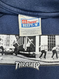 Vintage Hanes Trasher Shirt 90s Skate Box Logo Dunkelblau L